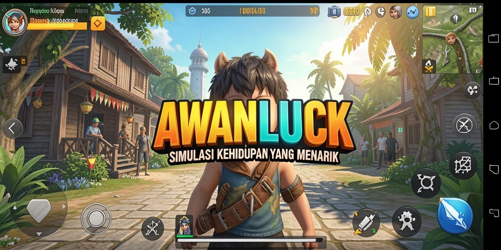 Tampilan grafis menarik dari gameplay AWANLUCK yang penuh warna.