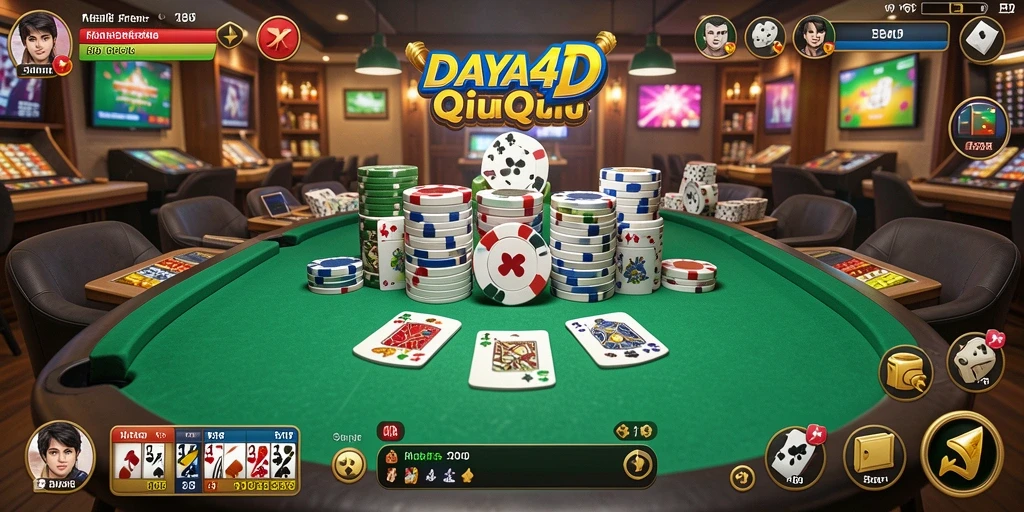 Tampilan gameplay QiuQiu yang menegangkan di DAYA4D.