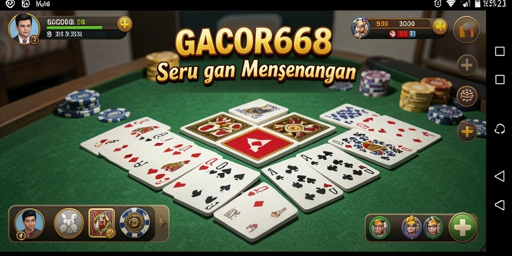 Tampilan seru dari gameplay Gaple GACOR668 yang mengasyikkan.