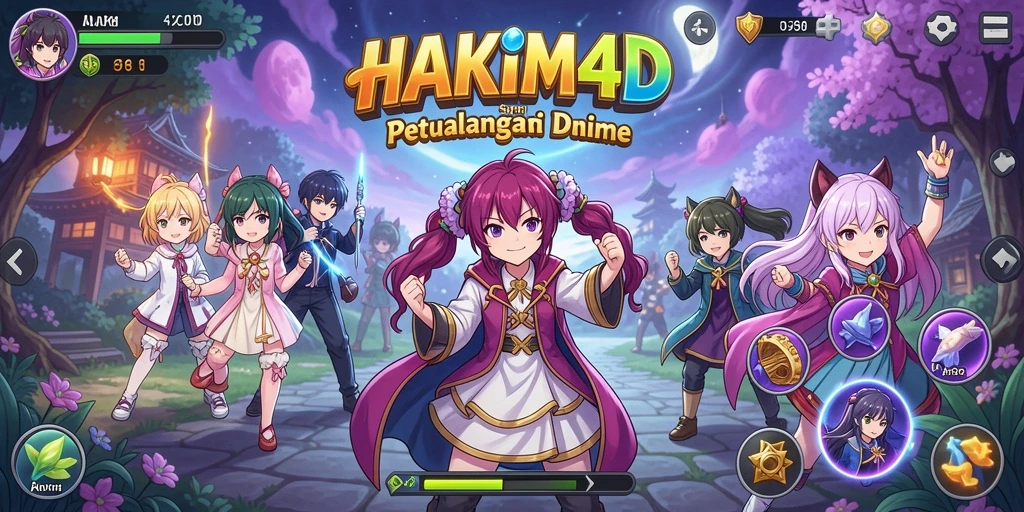 Tangkapan layar utama HAKIM4D menampilkan aksi seru dalam permainan Anime.