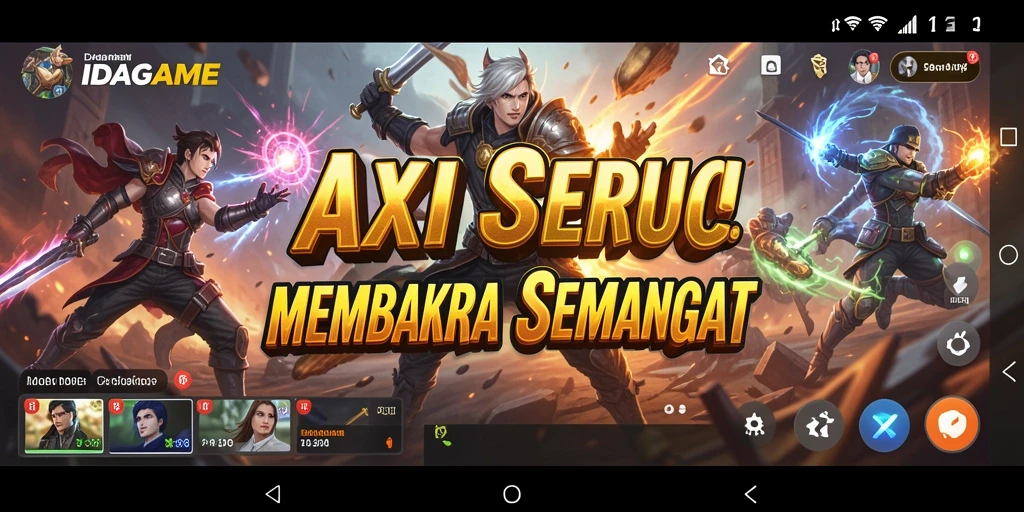 Tampilan aksi seru dalam gameplay IDAGAME yang memukau.