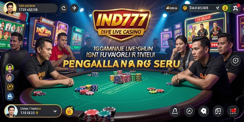 Tampilan gameplay Live Casino di IND777 yang mendebarkan.