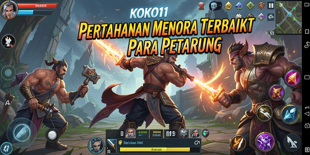Tampilan gameplay seru KOKO11 dengan strategi menara pertahanan.