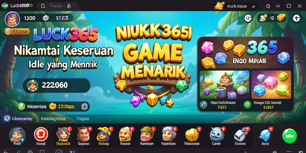 Tampilan menarik dalam permainan Idle LUCK365 yang menyenangkan.