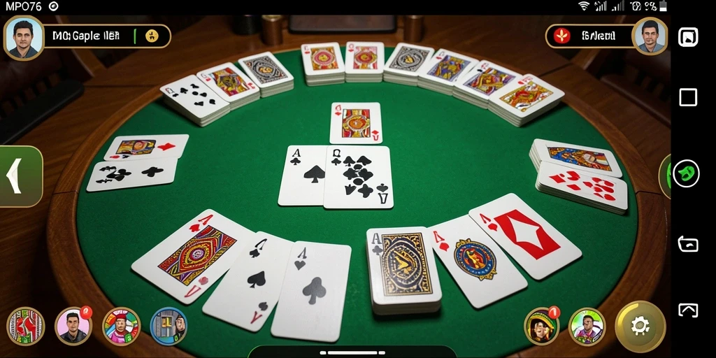 Tampilan gameplay seru dalam game Gaple MPO76.