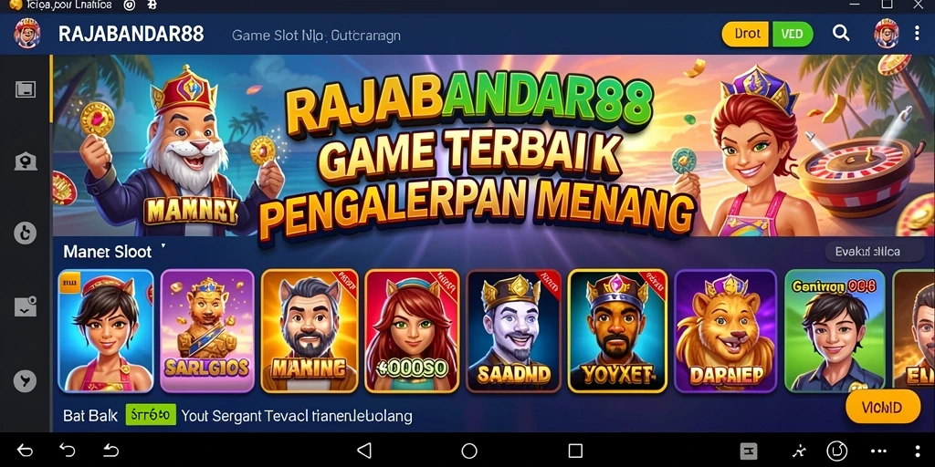 Tampilan gameplay RAJABANDAR88 yang menakjubkan dan interaktif.