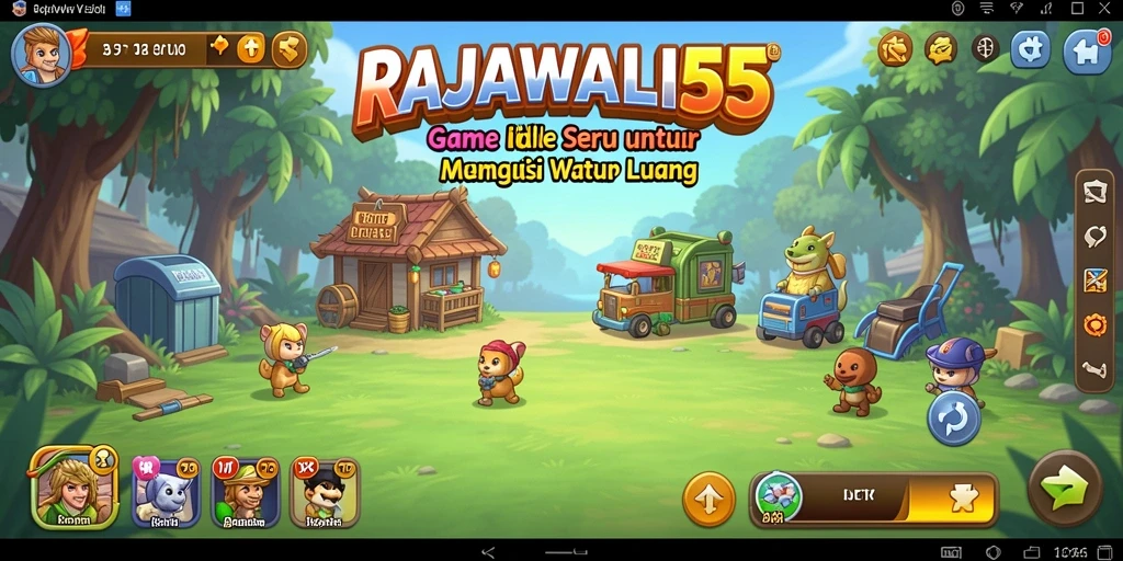 Screenshot gameplay RAJAWALI55 menampilkan aksi Idle yang menarik.
