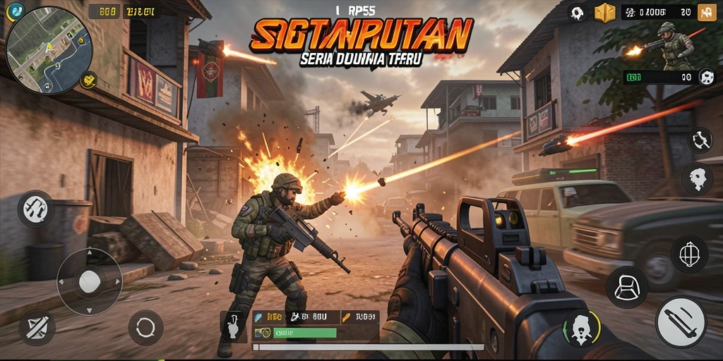 Tampilan gameplay seru dalam game TPS RP55.