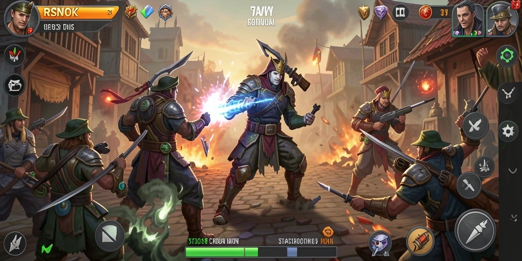 Tampilan gameplay RSNOK yang intens dan mendebarkan.
