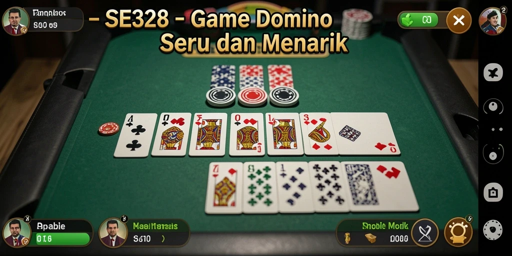 Screenshot gameplay SE328 menampilkan keseruan bermain Domino.