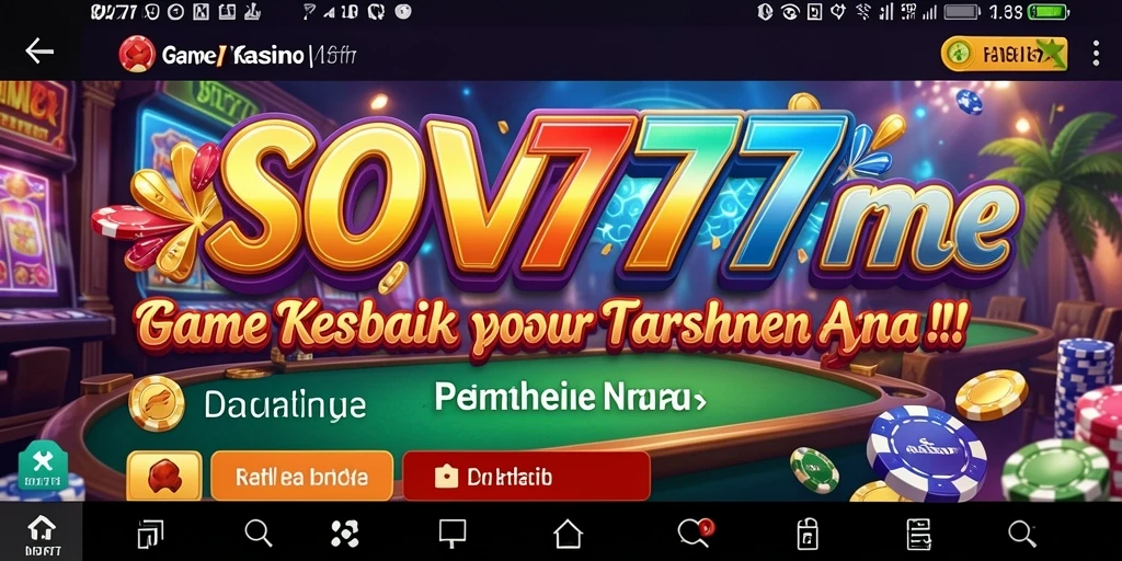 Tampilan menarik dari gameplay Kasino SOV777 yang seru.