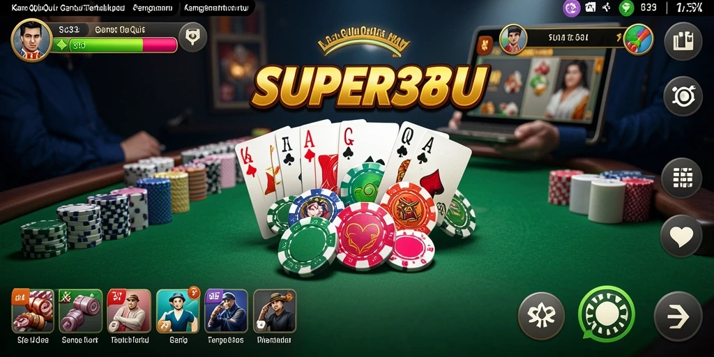 Tangkapan layar utama SUPER33 menampilkan aksi seru permainan QiuQiu.