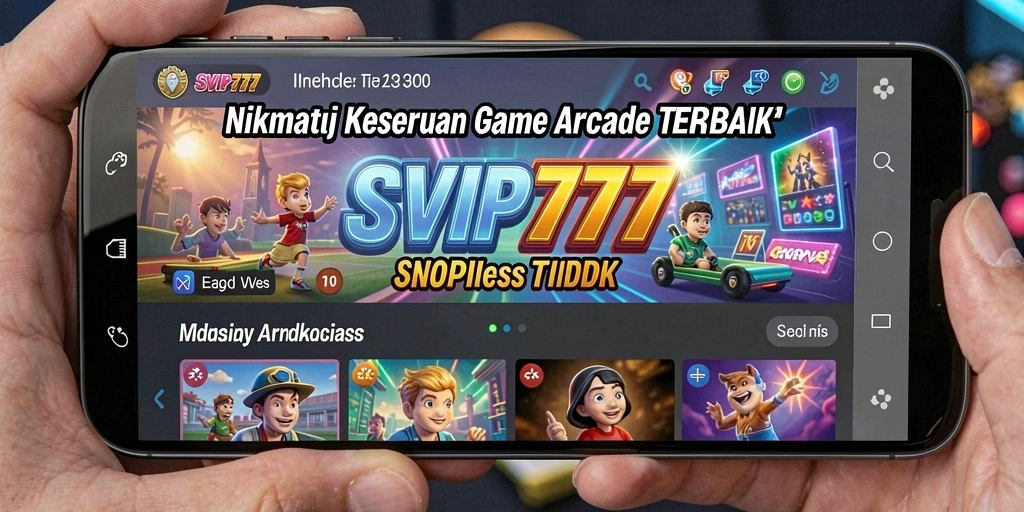 Screenshot gameplay utama SVIP777 dengan tantangan Arcade yang mendebarkan.